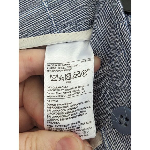 Banana Republic Linen Blend Windowpane Coastal Shorts Size 8 - Picture 6 of 8